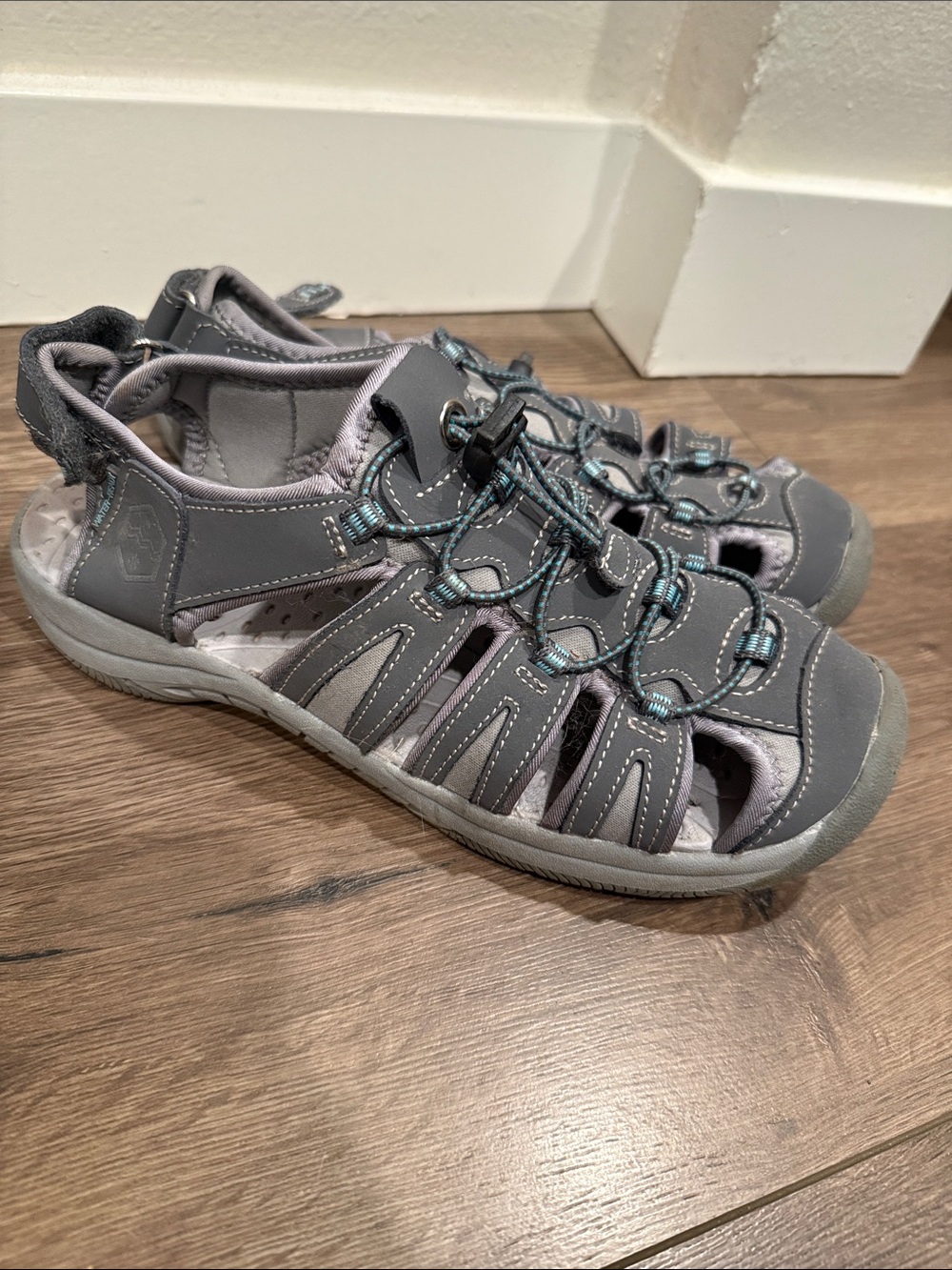 Khombu Gray Active Outdoor Sandals